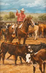 Mark Swanson, The Chase, oil on canvas