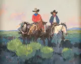 Kim Mackey, Mosquero Trail, George Koble and Jimmie Adams, oil on canvas