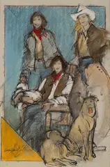 Donna Howell-Sickles, Among Friends, mixed media