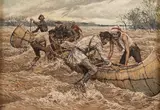 Ernest Berke, Arrived, oil on canvas
