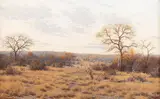Francois Koch, Valley in the Fall, oil on canvas