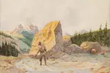 When Panning Gold is Worth the Risk by Byron Wolfe, watercolor with, offered Mar 2025