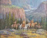 Fred Oldfield, The Goat Hunters, oil on canvas
