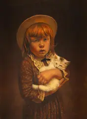 Jim Daly, My Kitten, oil on canvas