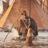 Stan Davis, Old Time Ways, oil on canvas