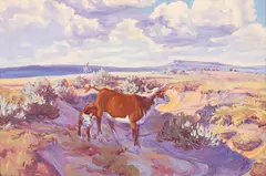 Sheryl Bodily, Afternoon Stroll, oil on canvas