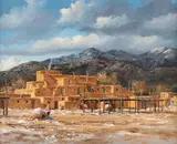 Joni Falk, Traces of Winter, Taos Pueblo