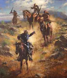 Don Oelze, Narrow Escape, oil on canvas