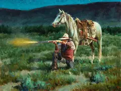 Tobias Sauer, Serenade in the Shadows, oil on board