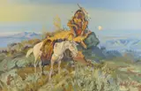 Gary Joseph Schildt, The Watcher of the Plains, oil on canvas