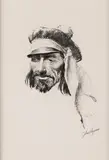 John Clymer, Metis, charcoal