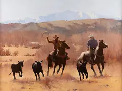 Richard Thomas, Busted, oil on canvas