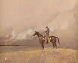 Ace Powell, Prairie Fire, oil on canvas
