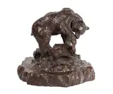 A Happy Find by Charles Marion Russell, bronze, offered Mar 2024