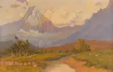 John Fery, Mount Tukuhnikivatz, Utah, oil on canvas