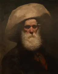 Lawrence Earle, Frontiersmen, oil on canvas