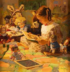 Loren Entz, Bedtime Stories, oil on board