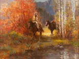 Joe Abbrescia, Through the Woods, oil on board
