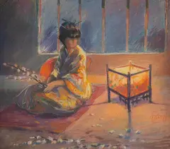 Robert Frederick Blum, Reflection, pastel