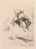 William "Bill" Gollings, A Go Getter, etching Original pencil signature lower right