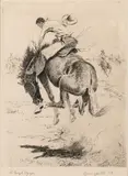William "Bill" Gollings, A Rough Voyage, etching Original pencil signature and