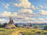Randy Van Beek, Big Sky Camp, oil on canvas