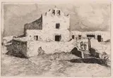 Edward Borein, Church at Laguna 7 ? " x 10.5", etching Original pencil signature lower right $1,000-1,500