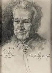 Tom Saubert, Portrait of Nick Eggenhofer (Quick Finish), charcoal