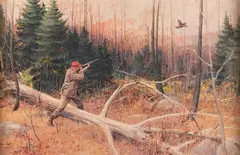 John Walter Scott, Grouse Hunt, oil on board