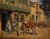 Olaf Carl Seltzer, Breaktime, oil on panel