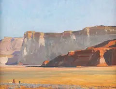Russell Case, Navajo Land, oil on canvasboard