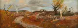 William Standing, Fall on Mill River, oil on board