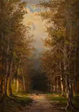 Thomas Hill, Lone Rider, oil on canvas
