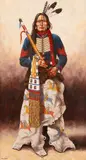 Paul Surber, Sioux Warrior, oil on canvas