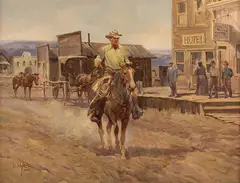 Newman Myrah, Moving On, oil on canvas