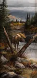 Trevor Swanson, Moose, oil on canvas