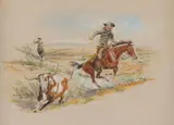 Brush Poppin' a Big One by Byron Wolfe, watercolor, offered Mar 2024