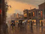 Jack Terry, Rainy Night, oil on canvas