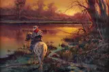Hulan Fleming, By the River, oil on board
