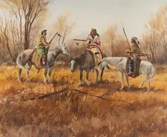 Robert F. Morgan, The Committee, watercolor