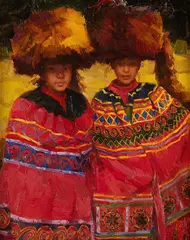Scott Burdick, Fur Hats, oil on canvas