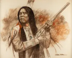 William Whitaker, Warrior, pastel
