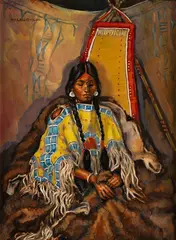 Nancy Mclaughlin, Indian Maiden, oil on board