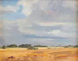 Bob Barlow, Prairie Clouds, oil on canvas
