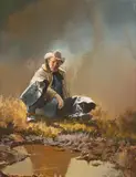 Oleg Stavrowsky, An Endangered Species, oil on canvas