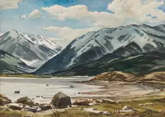 Reynold Brown, Twin Lakes, Colorado, watercolor