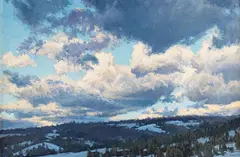 Clearing, with Sun on the Way by Taylor Lynde, oil on board, offered Mar 2024