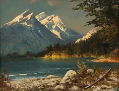 Robert Wood, Mountain, oil on canvas