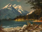 Robert Wood, Mountain, oil on canvas