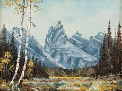Keith Fay, Grand Teton, oil on canvas